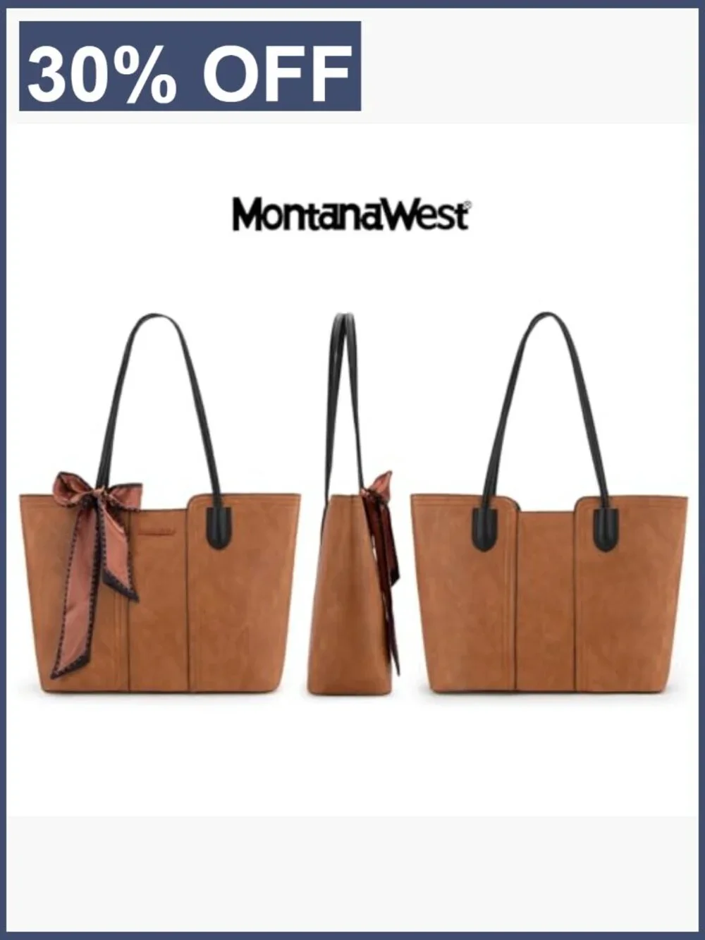 Vegan Leather Top Handle Satchel Tote Purse with Scarf